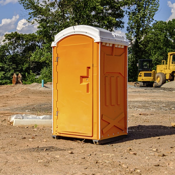 how often are the porta potties cleaned and serviced during a rental period in Stronach MI